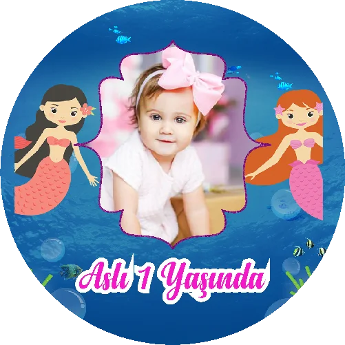 Deniz Kızı  Temalı  Yuvarlak  Açacak Magneti